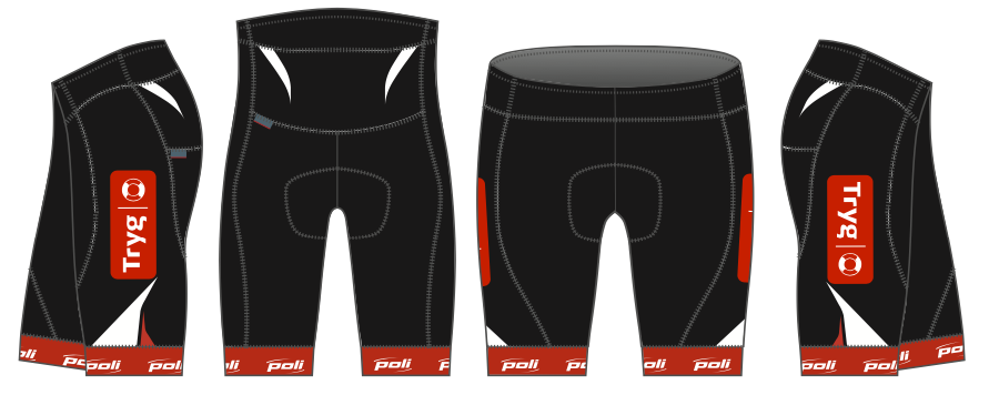 POLI SYKKELBUKSE KYLE, KORT DAME - TRYG