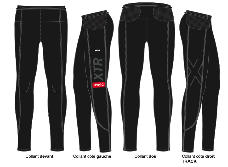 POLI TRENINGSBUKSE/TIGHTS TRACK - TRYG