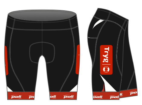 POLI SYKKELBUKSE KYLE, KORT DAME - TRYG