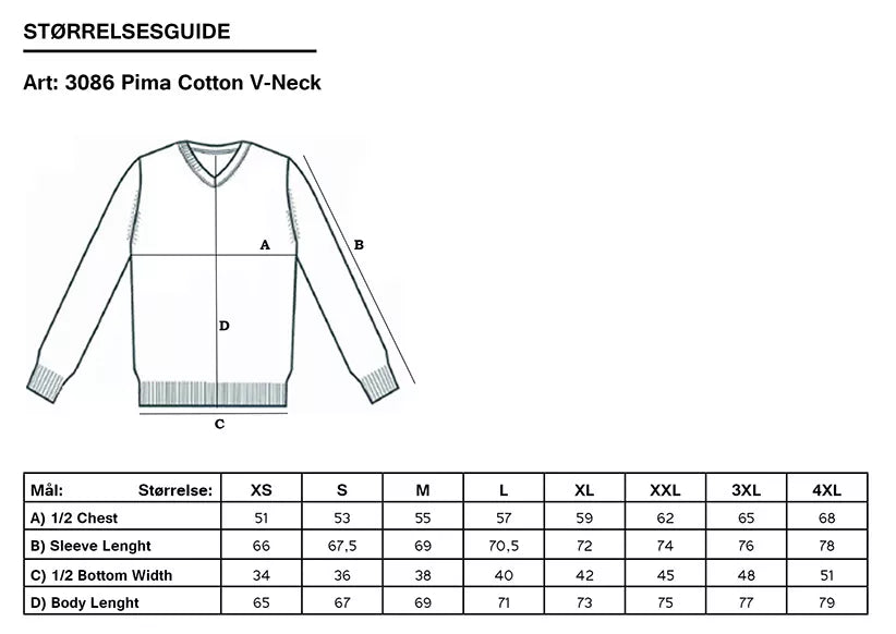 Pima Cotton V-Neck M